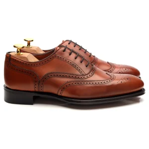 Handmade  Hunt Brown Leather Oxford Brogues